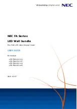 NEC FA Series User Manual preview