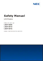 Preview for 1 page of NEC FC Series Safety Manual