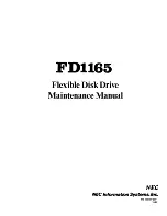 NEC FD1165 Maintenance Manual preview