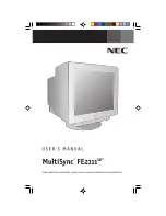 NEC FE2111SB - MultiSync - 22" CRT Display User Manual preview