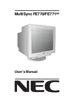 Preview for 1 page of NEC FE770/FE771 User Manual