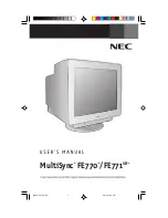 Preview for 1 page of NEC FE770771SB User Manual