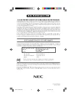 Preview for 47 page of NEC FE770771SB User Manual