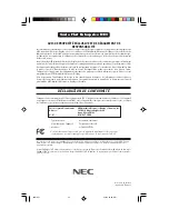 Preview for 42 page of NEC FE950 - MultiSync - 19" CRT Display User Manual
