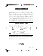 Предварительный просмотр 42 страницы NEC FE950 - MultiSync - 19" CRT Display User Manual