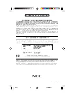 Предварительный просмотр 64 страницы NEC FE950 - MultiSync - 19" CRT Display User Manual