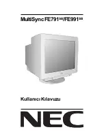 Preview for 1 page of NEC FE991SB - MultiSync - 19" CRT Display Manual