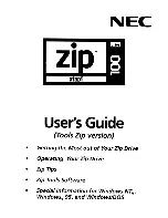 NEC FZ110A - Zip 100MB - 100 MB ZIP Drive User Manual preview