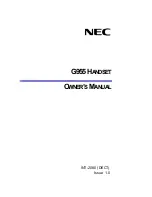 NEC G955 Owner'S Manual preview