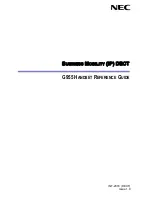 NEC G955 Reference Manual preview