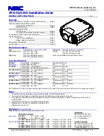 Preview for 1 page of NEC GT1150 Series Installation Manual