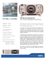 Preview for 1 page of NEC GT1150 Series Specifications