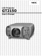 Предварительный просмотр 1 страницы NEC GT2150 Series User Manual