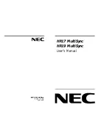 NEC HR17 MultiSync User Manual preview
