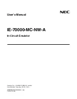 NEC IE-70000-MC-NW-A User Manual предпросмотр