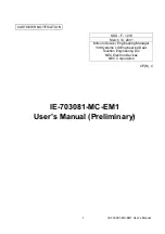 NEC IE-703081-MC-EM1 User Manual preview