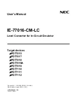 NEC IE-77016-CM-LC User Manual предпросмотр