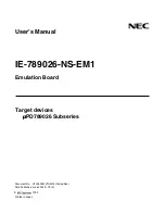 Preview for 1 page of NEC IE-789026-NS-EM1 User Manual