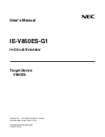 Preview for 1 page of NEC IE-V850ES-G1 User Manual