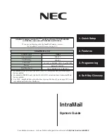 NEC IntraMail 4 System Manual preview