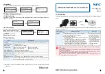 Preview for 1 page of NEC IP3NA-BHA ADAPTER Connection Manual