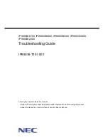 Preview for 1 page of NEC IP8800/S2400 Series Troubleshooting Manual