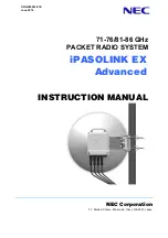 Предварительный просмотр 1 страницы NEC iPASOLINK EX Advanced Instruction Manual