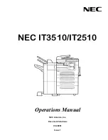 Preview for 3 page of NEC IT2510 Operation Manual