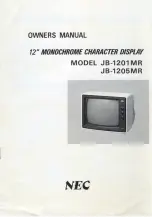 Preview for 1 page of NEC JB-1201MR Owner'S Manual