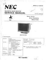 Preview for 1 page of NEC JC-1401P3A Service Manual