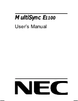 Preview for 1 page of NEC JC-2144UMB User Manual