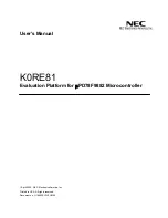 NEC K0RE81 User Manual preview