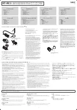 NEC KT-RC3 Setup Manual предпросмотр