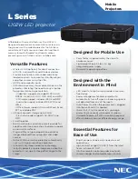 NEC L102W Brochure & Specs предпросмотр