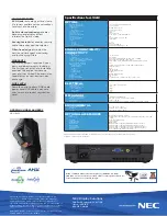 Предварительный просмотр 2 страницы NEC L102W Brochure & Specs