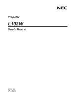 Preview for 1 page of NEC L102W User Manual