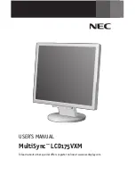 NEC L174F1 User Manual preview