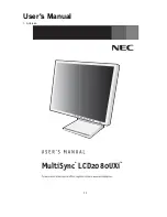 NEC L202EV User Manual preview