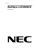Preview for 32 page of NEC L202EV User Manual