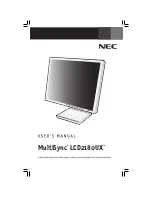 Preview for 1 page of NEC L213E9 User Manual
