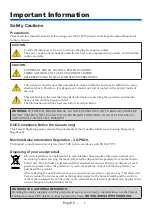 Предварительный просмотр 3 страницы NEC L50W LED User Manual