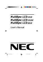 Preview for 1 page of NEC LA-1521JMW User Manual