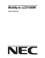 Preview for 1 page of NEC LA-15R03 User Manual