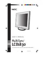 NEC LA-18S02 User Manual preview