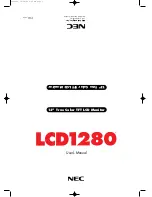 Preview for 1 page of NEC LCD1280 User Manual