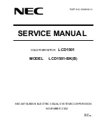 NEC LCD1501-BK Service Manual preview