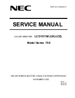 Preview for 1 page of NEC LCD1511M Service Manual