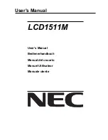 Preview for 4 page of NEC LCD1511M Service Manual