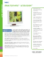 Preview for 1 page of NEC LCD1530V-BK - 15" LCD Flat Panel Monitor Specification Sheet