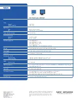 Preview for 2 page of NEC LCD1530V-BK - 15" LCD Flat Panel Monitor Specification Sheet